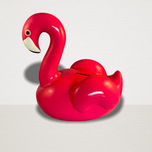 Flamingo spaarpot roos