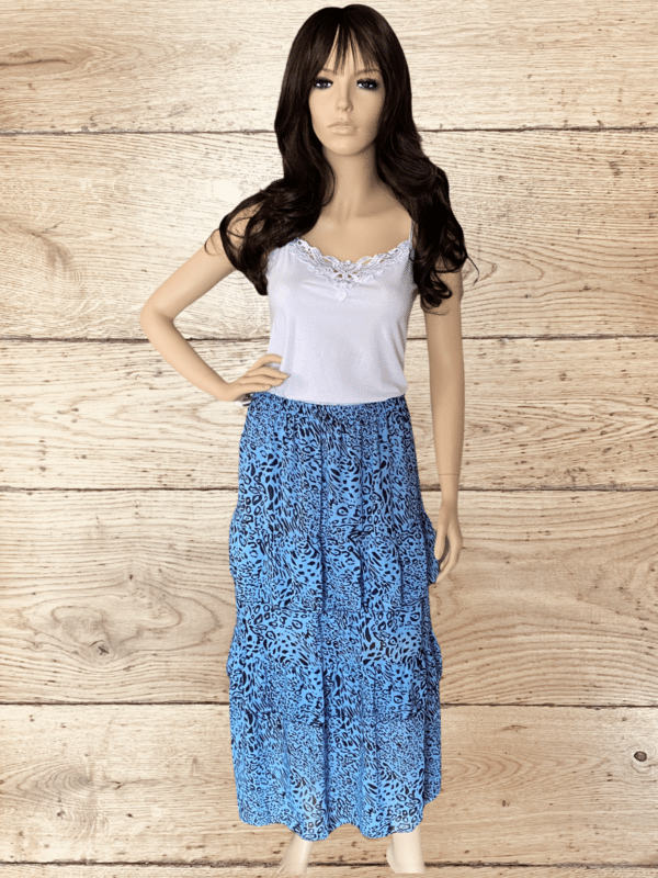 Lange Rok Met Lagen - Blauw