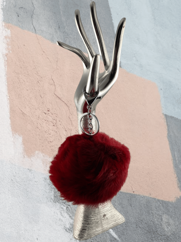 Sleutelhanger Pompon - Rood
