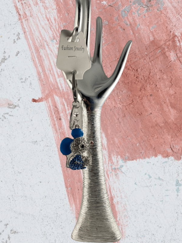 Sleutelhanger Strass Muis - Blauw