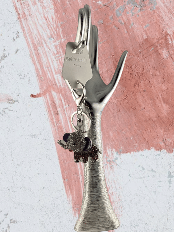 Sleutelhanger Strass Olifant - Paars