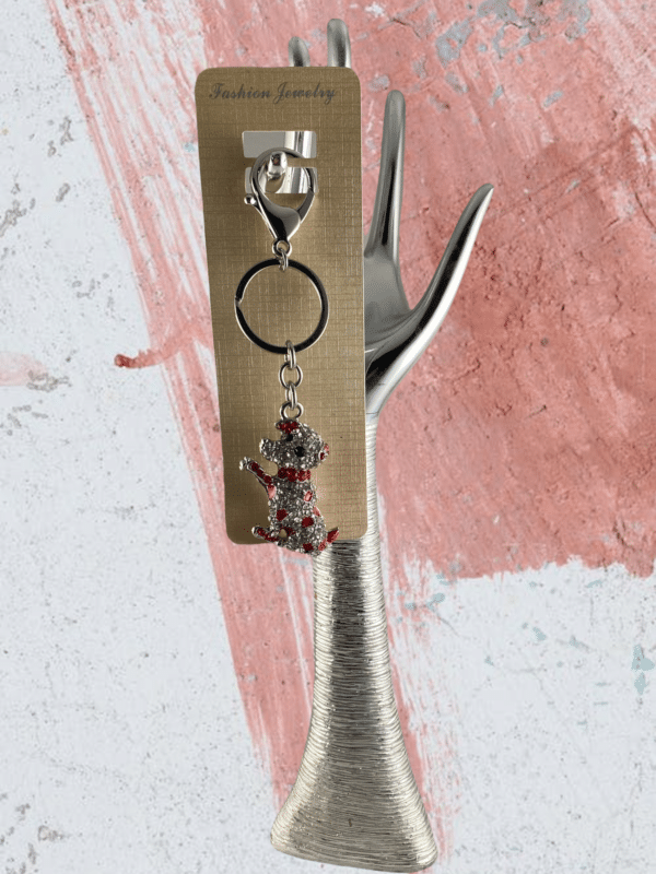 Sleutelhanger Strass Hond - Rood