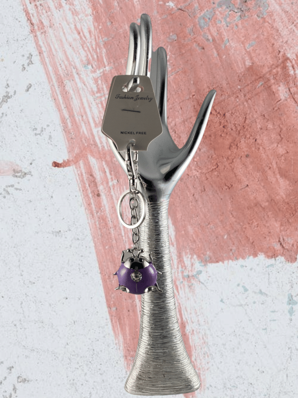 Sleutelhanger Strass Lieveheersbeestje - Paars