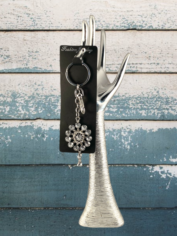 Sleutelhanger Strass Bloem