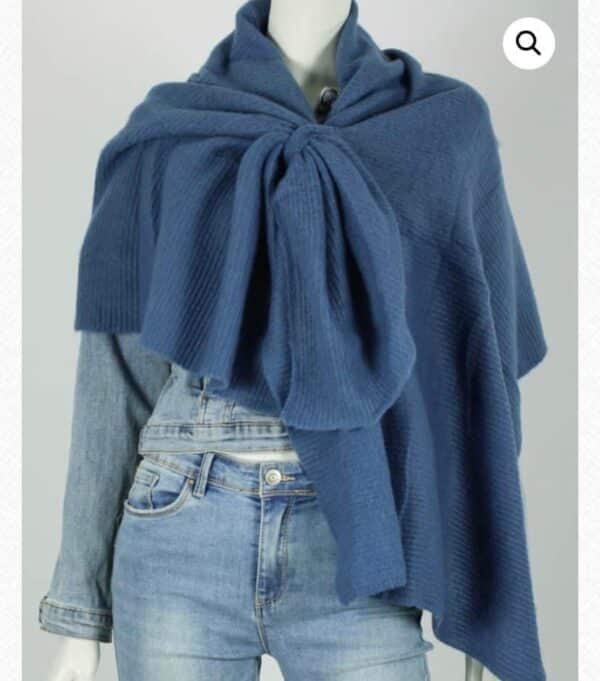 Omslagsjaal - Jeans Blauw